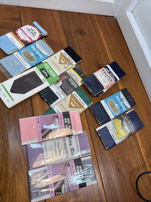 Wrights Satin Hem Tape LOT 13 Pkgs NEW Bold Colors Blue Green Black Pink