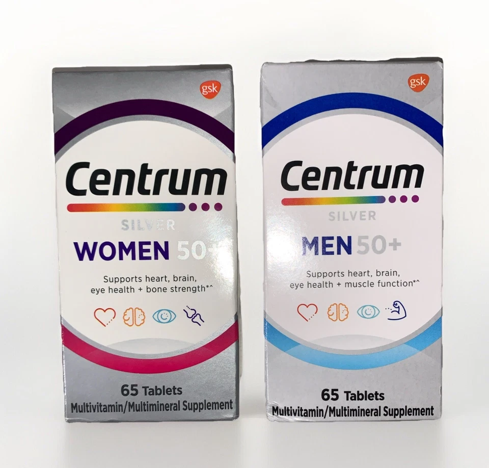 6 件 Bundle Centrum 男士/女士多种维生素多种矿物质补充剂,MegaRed,2026 — 第 4/4 张图片