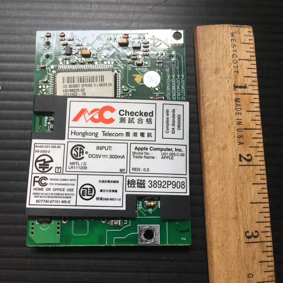 Apple Modem Card U01.025.C.00 for iMac/Powerbook G3 M5521 56K - Image 2 of 4