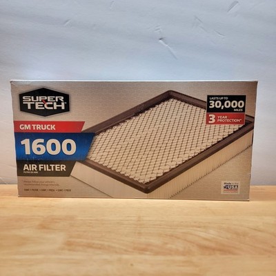 Super Tech 1600 Air Filter 30K Miles Compare To Fram CA7421 for Select GM Truck