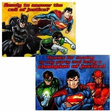 Justice League Rescue DC Superhero Birthday Party Invitations Thank You Notes