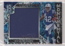 2018 Spectra Monumental Memorabilia Neon Blue Prizm 24/99 Nyheim Hines #16 3f2