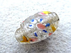 ANTIQUE SUPER  RARE BEAUTIFUL CLEAR WHITE  AMBASSADOR GLASS TRADE  BEAD — photo 3