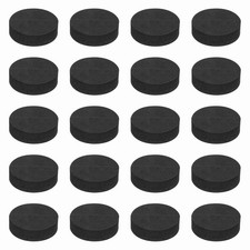 32 Pcs Single Sided Speaker Isolation Feet Pads, 50mmx15mm Foam Base Pad, Black