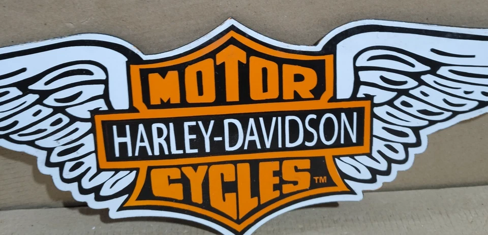 Harley Davidson Porcelain Enamel Sign 28 x 9 Inches 1 Sided - Image 3 of 4