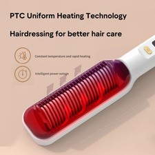 New 2 In 1 Hair Straightener Hot Comb Negative Ion Curling Tong Dual-purpose Ele