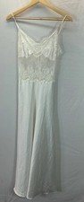 VTG VICTORIA'S SECRET Satin Slip Dress Gown Lace Tank Sheer Bridal SM