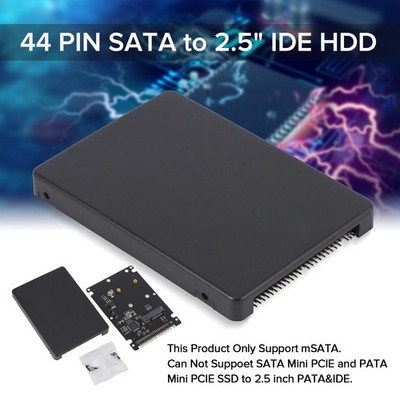 44Pin MSATA auf 2,5 Zoll IDE PATA HDD SSD Adapter Konverterkarte für Speicher