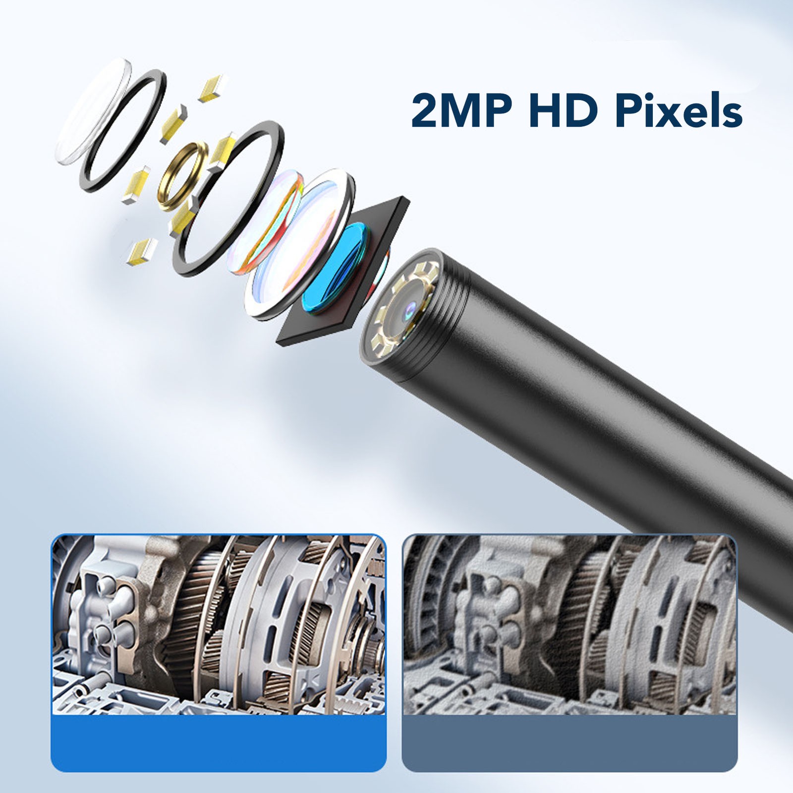 7.9mm Single Lens Endoscope IP67 Type C Connector 1080P 2MP Inspection Camera✈