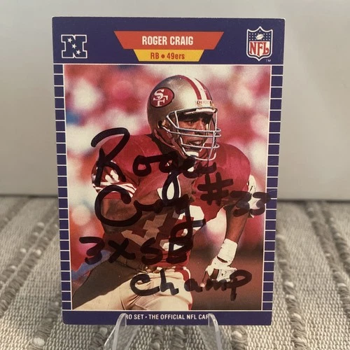 Roger Craig Autographed 1989 NFL Pro Set Football Trading Card~49ers