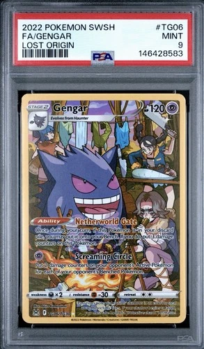 Pokémon TCG Gengar FA Lost Origin Trainer Gallery PSA 9 Mint #TG04 2022