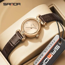 Exquisite round diamond inlaid dial, elegant quartz waterproof women's watch