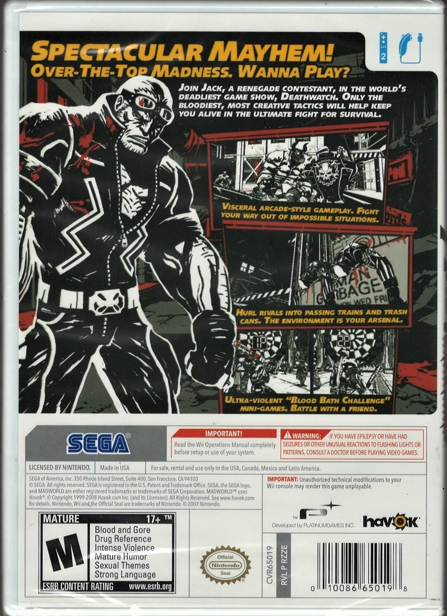 Wii＆WiiUソフト13本(値下げ不可m(_ _)m) MadWorld WII (Brand New Factory Sealed US Version) Nintendo Wii