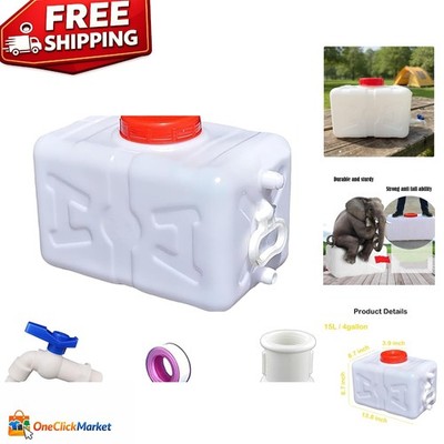 High-Density Polyethylene Water Tank - 4 Gallon Capacity with Convenient Faucet