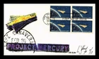 Dr Jim Stamps Project Mercury Block First Day Cover Cape WII Cachet