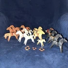 LOT of 16 VINTAGE Playmobil Geobra HORSES & PONY Farm Western Ranch Figures