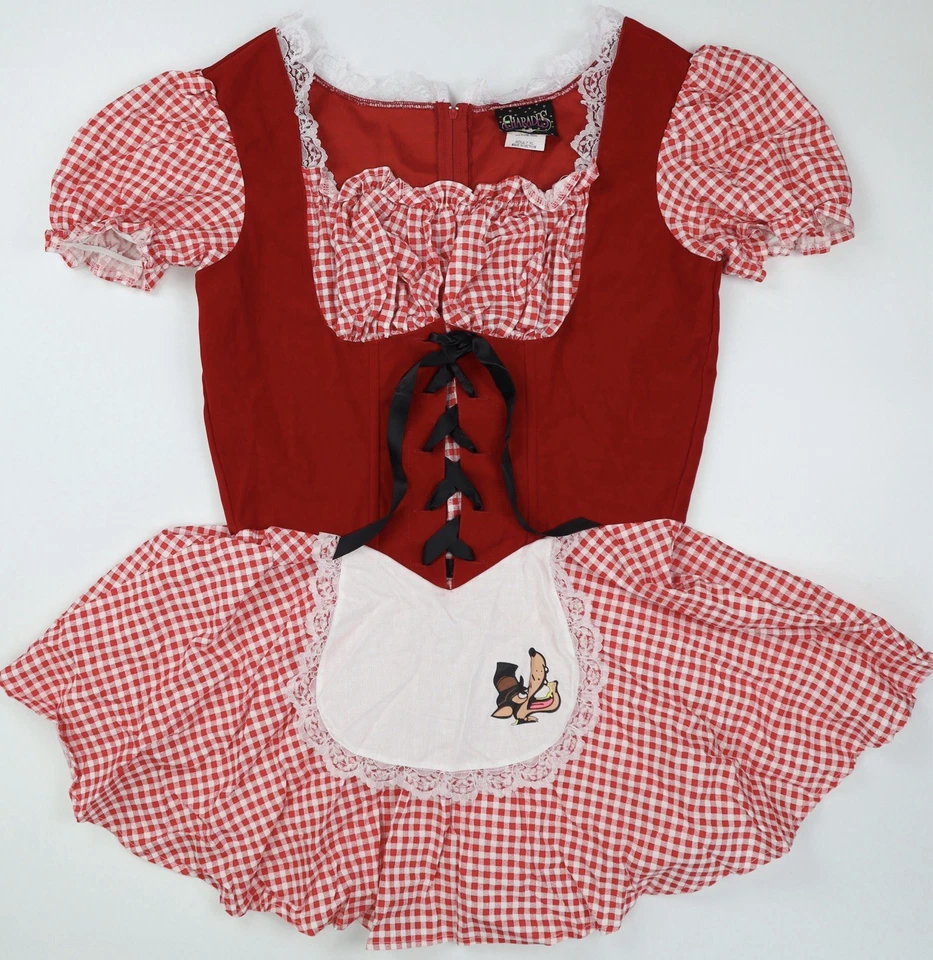 Vintage 90s Charades Red Riding Hood Adult XL Sexy Corset Dress Costume EUC - Image 2 of 4