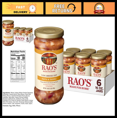 Rao's Pasta & Fagioli Soup 16 oz Pack of 6