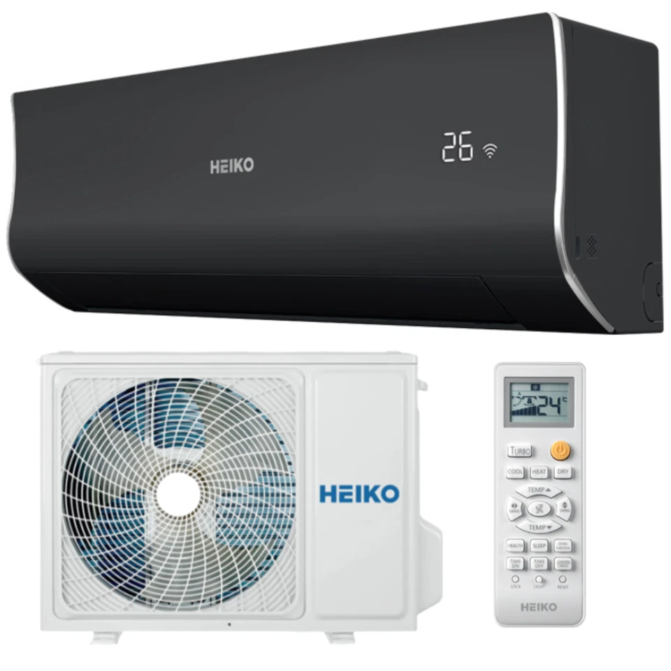 Split Klimaanlage 12000 BTU R32 Klimagerät Klima WLAN 3,5 kW Splitgerät Black - Bild 2 von 4