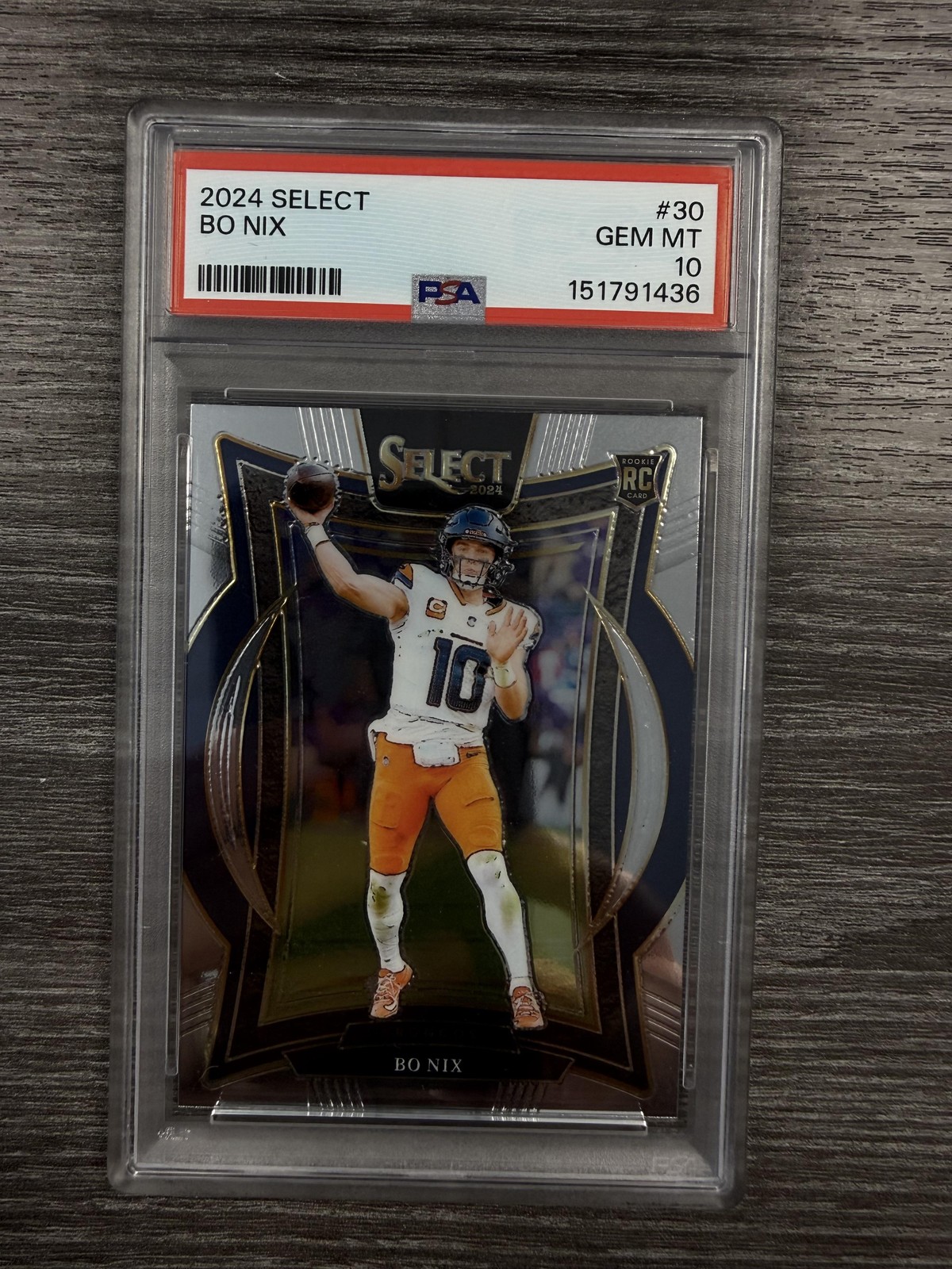 2024 Panini Select #30 Bo Nix PSA 10