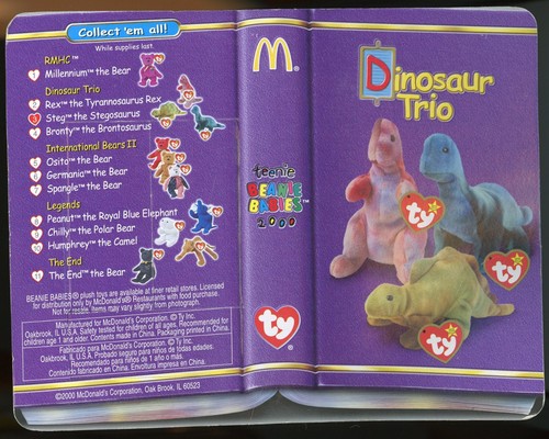 Toy Steg Stegosaurus stuffed animal McDonald's Happy Meal Collector New S-2-17 - Picture 2 of 2