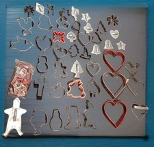 vintage metal cookie cutter lot 80 Holiday Easter Christmas Halloween Heart Cla
