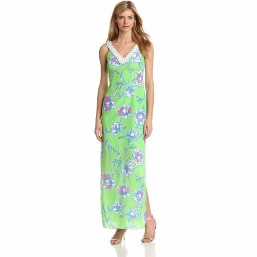 Floral Silk Beaded Maxi Dress 