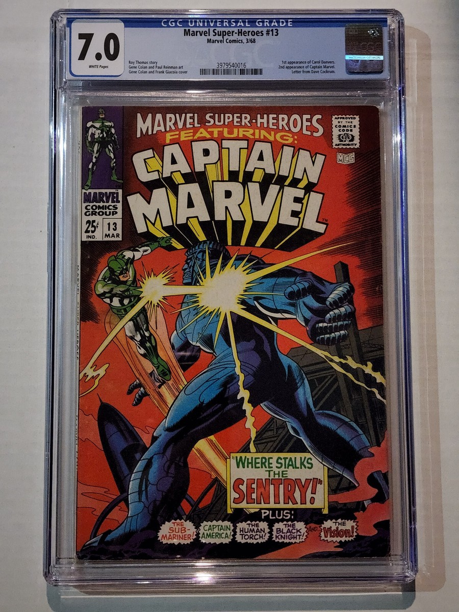 Marvel Super-Heroes Captain Marvel 13 CGC 7.0 White Pages | eBay