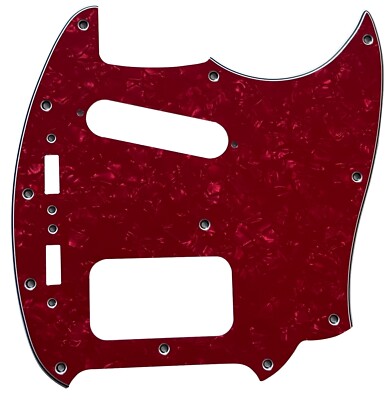 For Fender Kurt Cobain Mustang HS Guitar Pickguard Scratch Plate,4 Ply Red Pearl