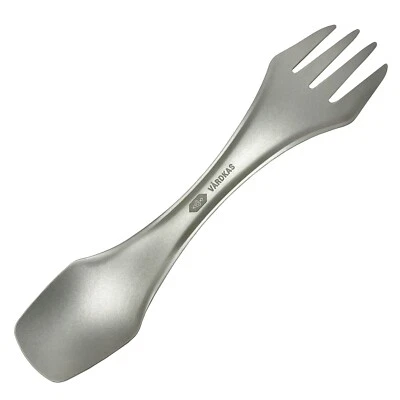 VÅRDKAS Espork de titanio, tenedor y cuchara para cubiertos de camping, ligero, exterior, senderismo EDC