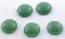 Six 12mm Round Green Aventurine Cab Cabochon Gemstone Gem Stone GAC16GAR