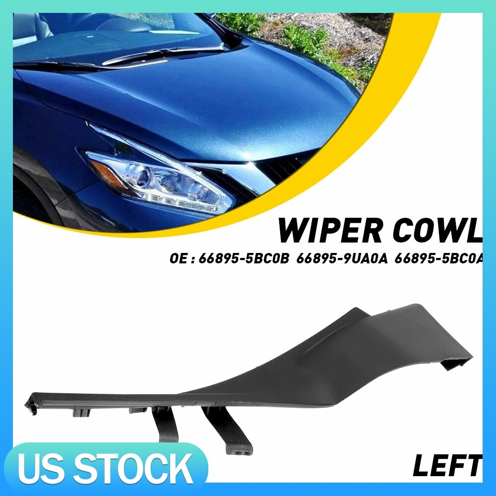 Front Left Driver Windshield Wiper Cowl Cover Black For 2015-2017