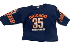 Vtg 80s 90s Chicago Bears Hutch Brand #35 NFL Football Child Sz S Jersey Shirt