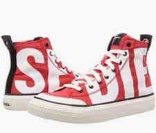 Diesel Men's S astico Mc Sneaker Mid Sz 8.5 Red White 