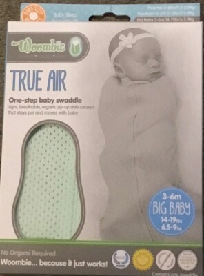 Woombie True Air summer Cocoon Swaddle mojito Mint 3-6 Months