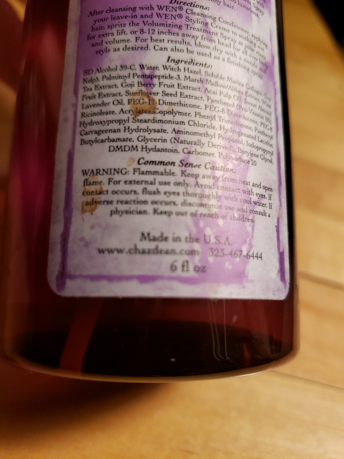 Wen Lavender Volumizing Treatment Spray 6oz For Sale Online Ebay