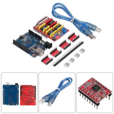 CNC Shield V3.0 UNO R3 Board+4PCS A4988 Treiber für Arduino 3D Drucker Modul Set