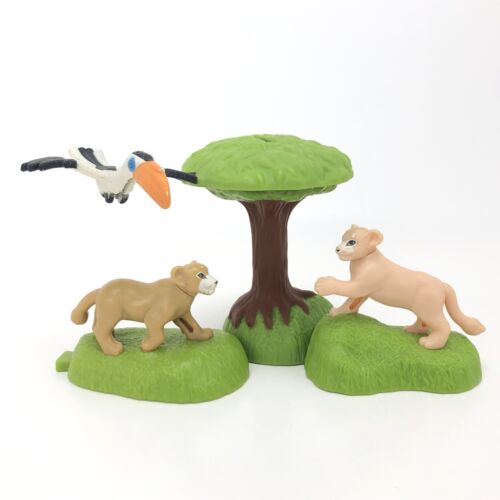 Lote de 3 juguetes McDonalds Disney Rey León 2019 Simba Nala Cub Zazu Tree - Imagen 1 de 12