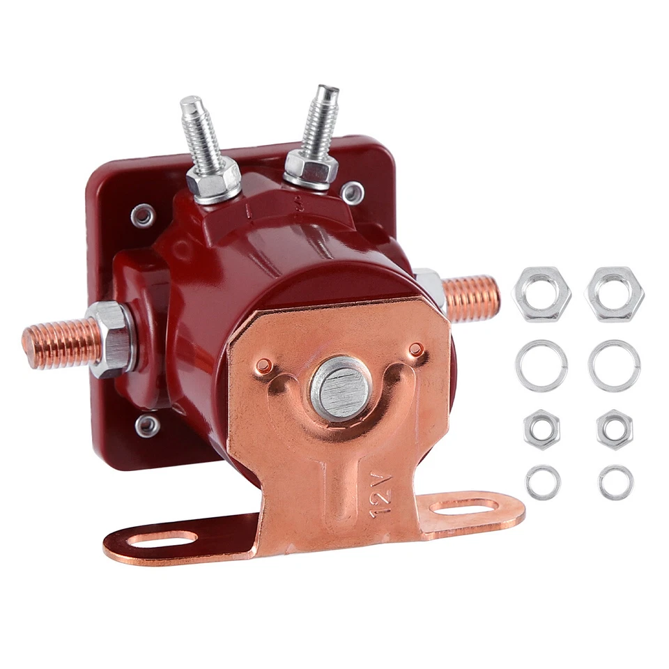 6PCS Solenoid Relay 12V Heavy Duty For Ford Starter Car Truck - SW3 - SNL135 Red Foto 3 de 4