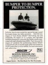 1993 BOSTON WHALER Impact 21' soft-sided workboat Rockland MA Vintage Print Ad