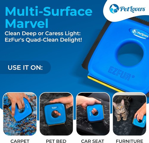 EzFur - 4 in 1 Premium Pet Hair & Car Detailer Remover Silicone Copper/ Regular - Picture 6 of 8