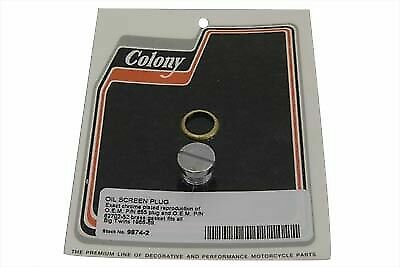 Oil Screen Plug Chrome for Harley Davidson by V-Twin