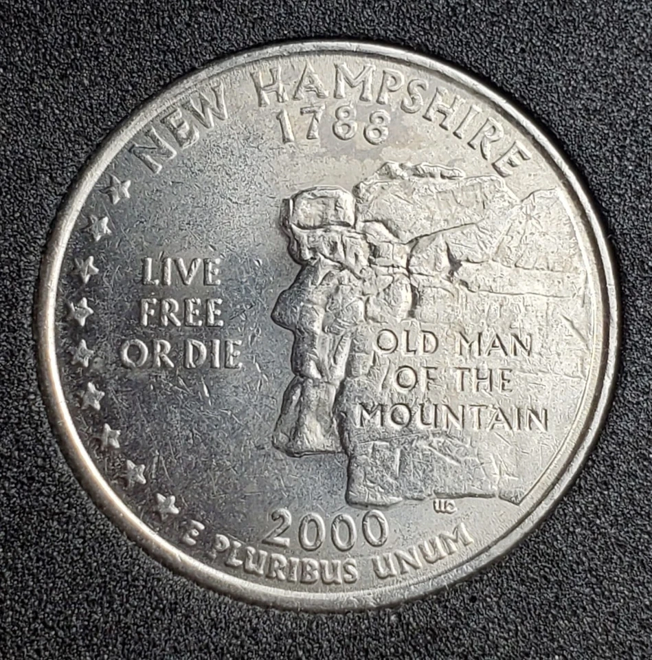 2000 P  (New Hampshire) State Quarter, *DDO ERROR* *EXTREME DOUBLING* - Image 2 of 4