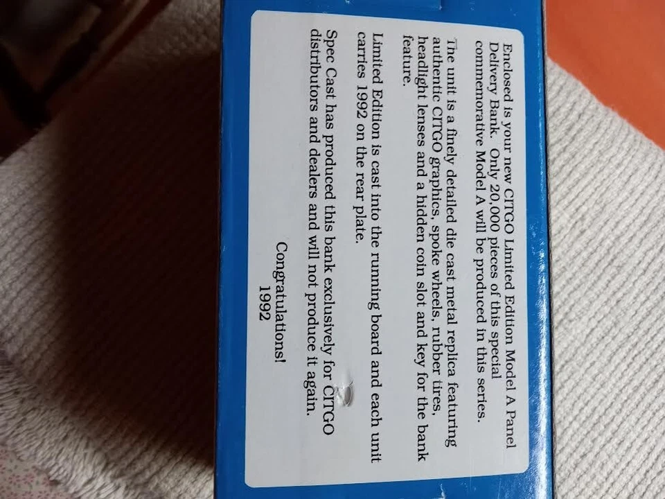 CITGO PETROLEUM #3 LIMITED EDITION FORD MODEL A DELIVERY TRUCK BANK 1:25  #2514 Foto 3 de 4