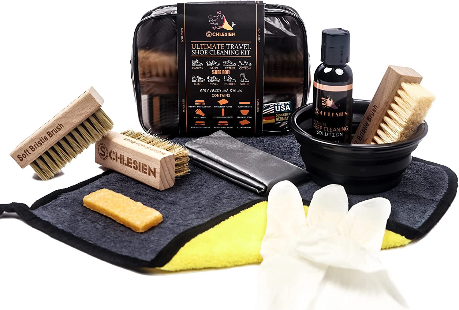 Christmas Gift for Men, Ultimate Travel Shoe Cleaner Kit - Best Travel Gifts Set