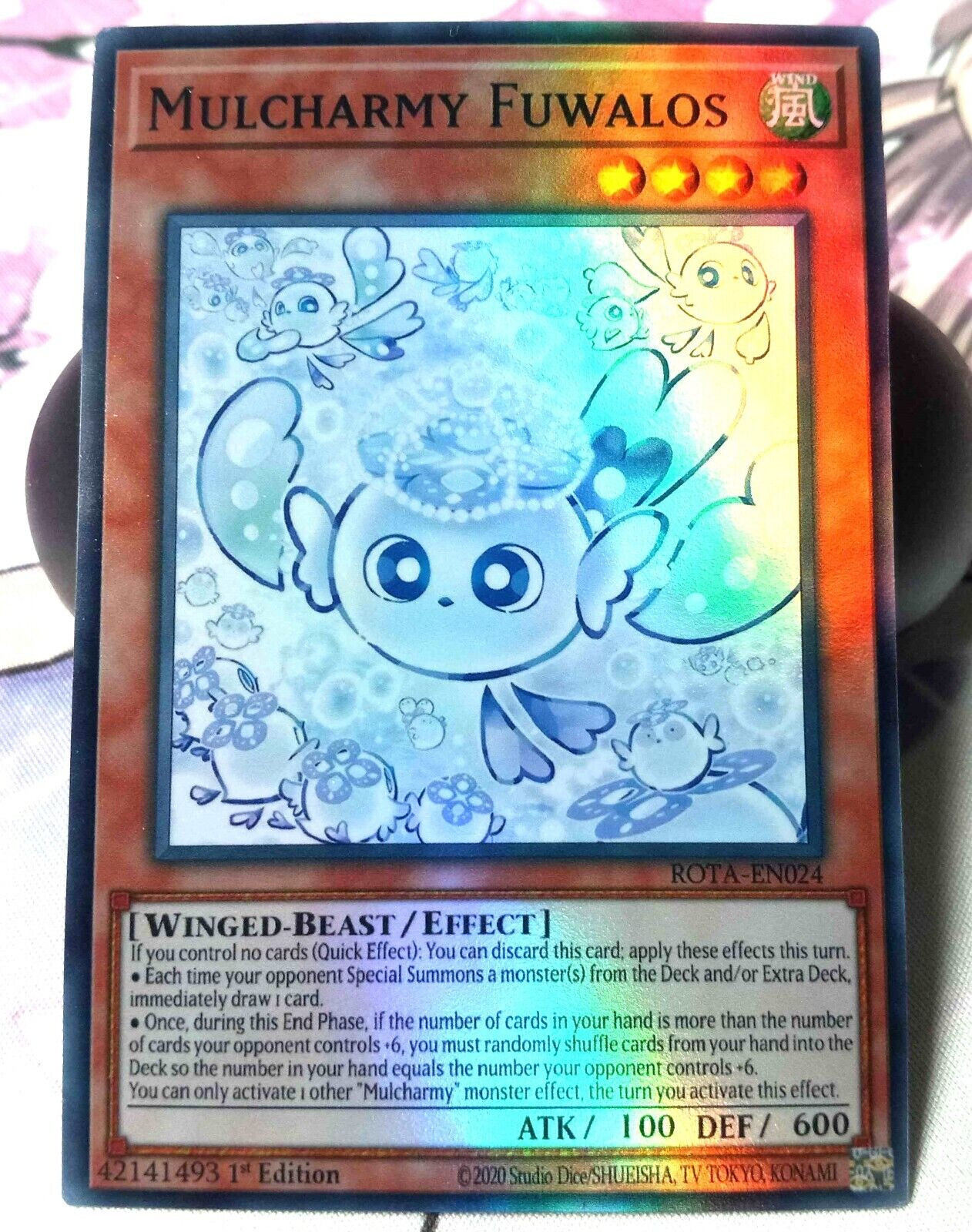Mulcharmy Fuwalos ROTA YuGiOh Foiled Doujin Card Eng Art - NM ** READ **