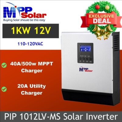1012LV-MS 1000w 12v 110v mpp solar inverter 40A MPPT  charger Tariff Free