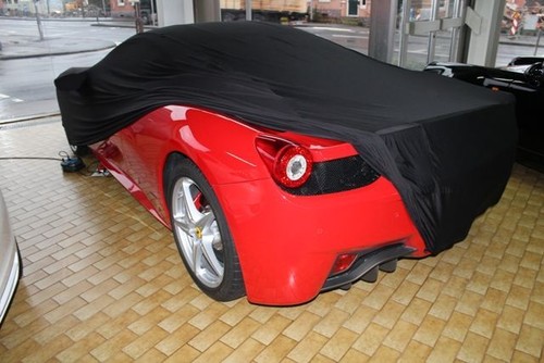 Carcover Vollgarage Indoor Schwarz mit Spiegeltaschen für Ferrari 458 Italia - Picture 4 of 4