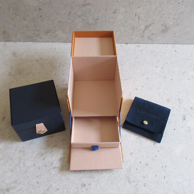 希少 LOUIS VUITTON ノベルティ アクセサリー BOX ケース Louis Vuitton Jewelry Case Box Pull Out Drawer Necklace Bracelet