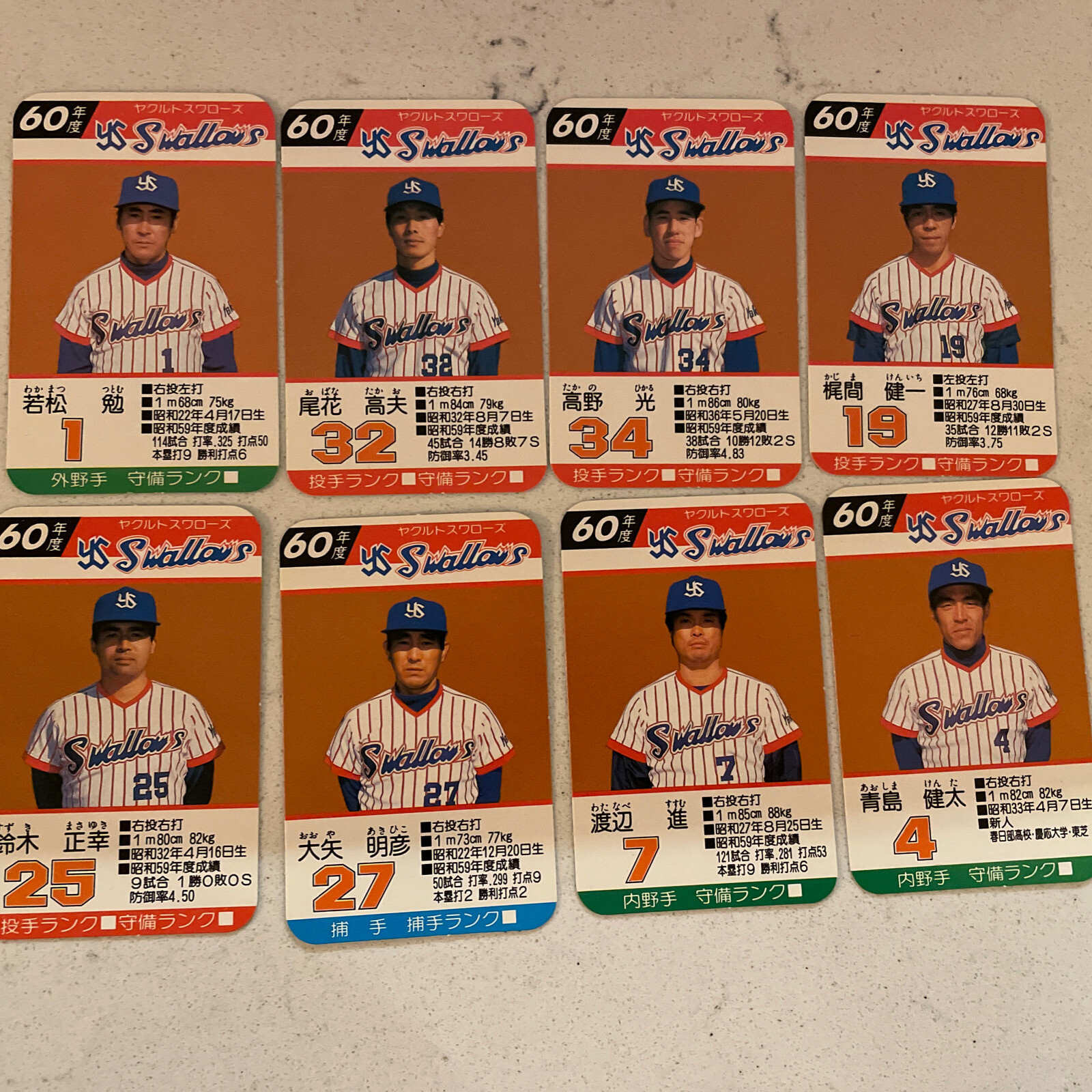 1985 Yakult Swallows Takara ProBaseball Game Japanese 32 Cards eBay